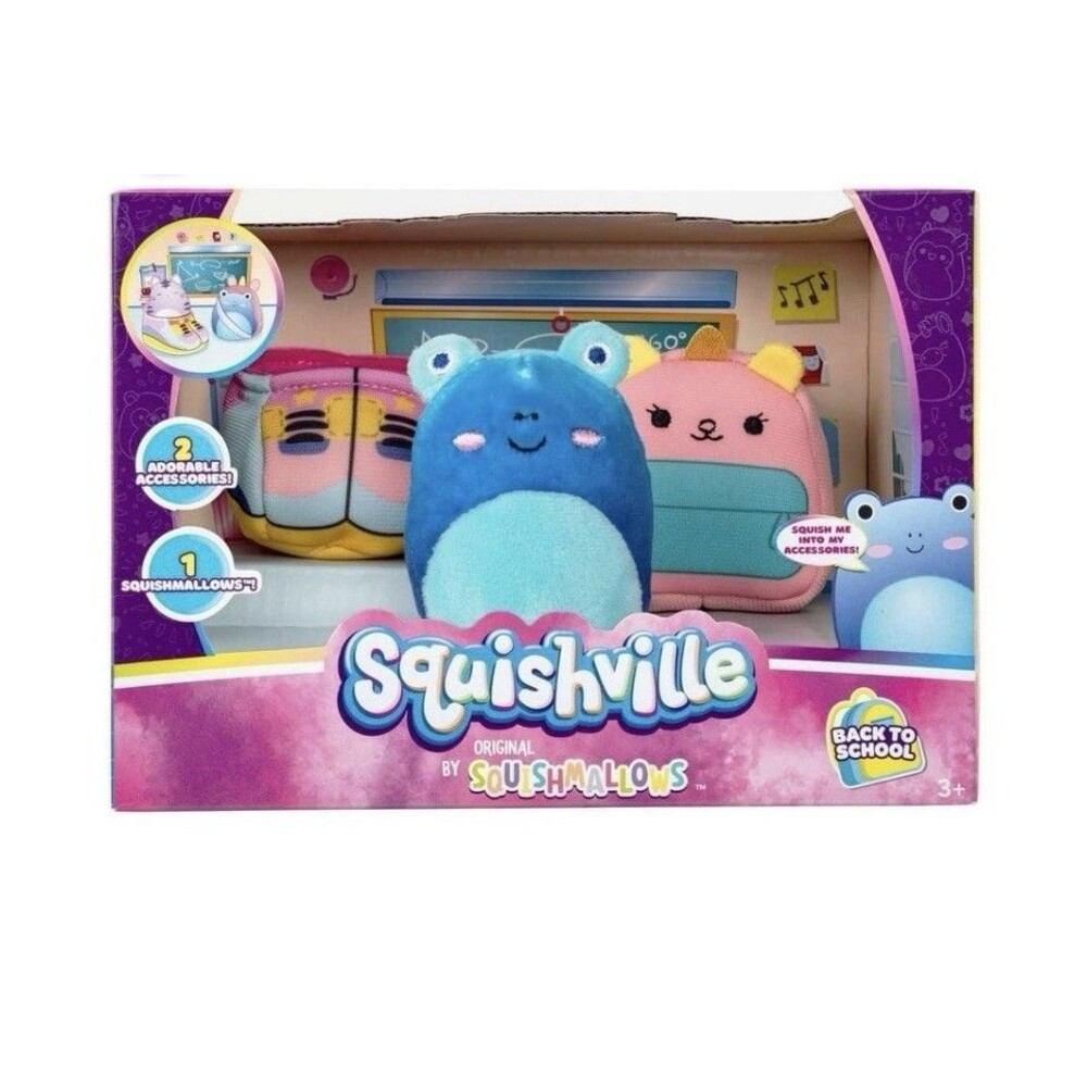 Squishmallows Squishville! Back to School Mini Plush Set
